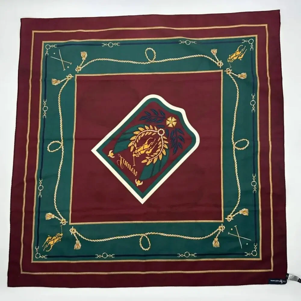Vintage 80s Polo Ralph Lauren Uni-Crest Japan Made Scarf 35X35